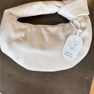 Melie Bianco Elegant Cream Shoulder Bag